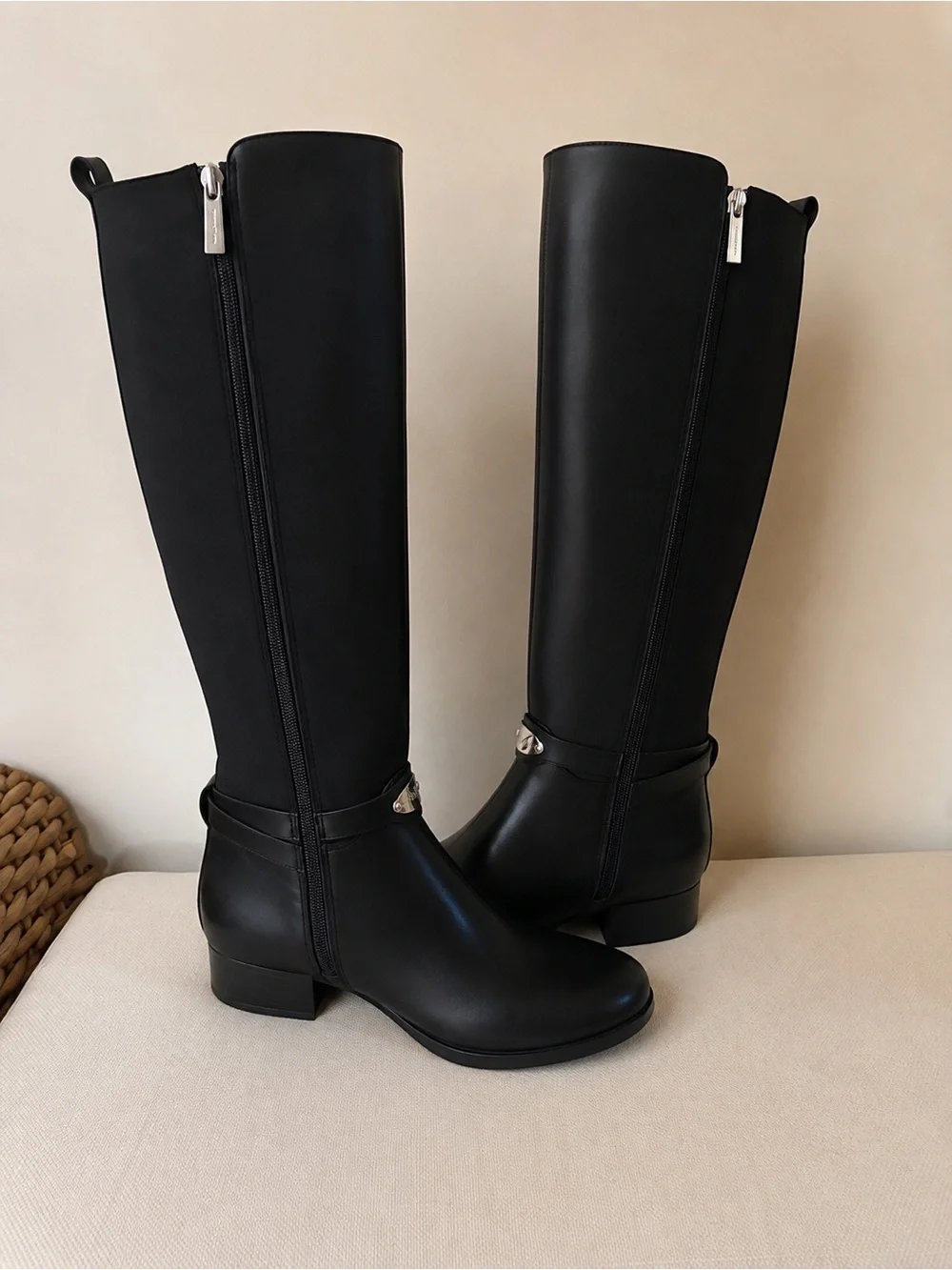 Michael Kors Tall Riding Boots with Back Stretch Panel NWT SZ 7  FIRM